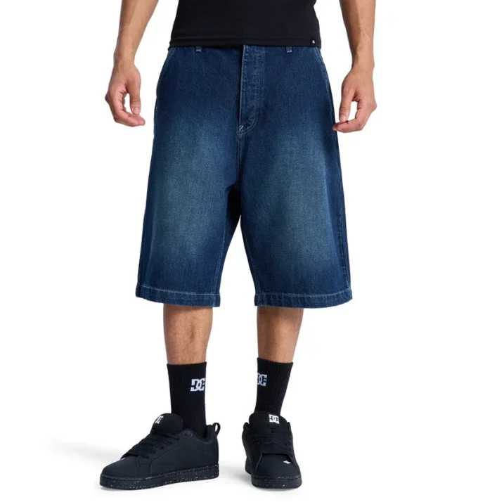 Pantalones cortos de mezclilla holgados para hombre Pantalones cortos de mezclilla holgados para hombre