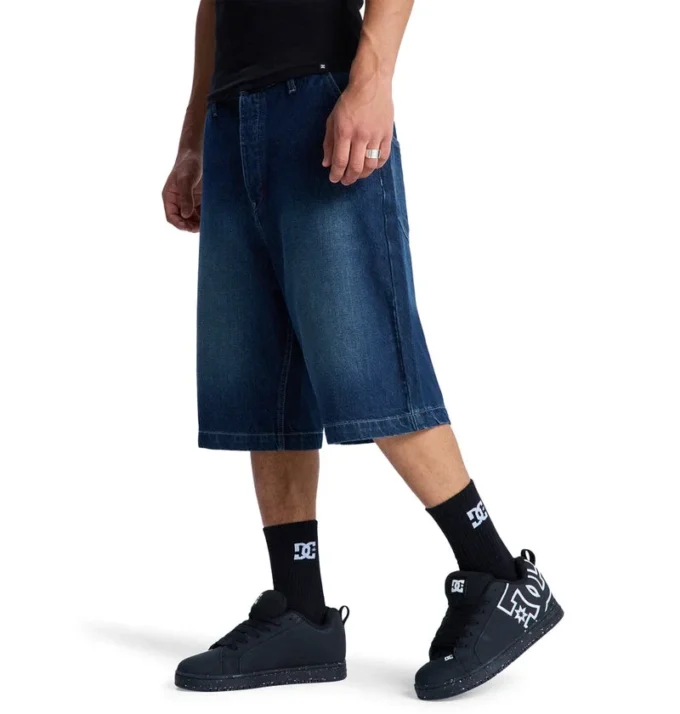 Pantalones cortos de mezclilla holgados para hombre Pantalones cortos de mezclilla holgados para hombre